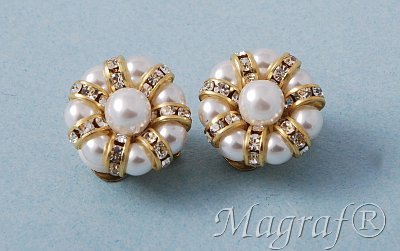 Pearl Clip on Earrings - 17374